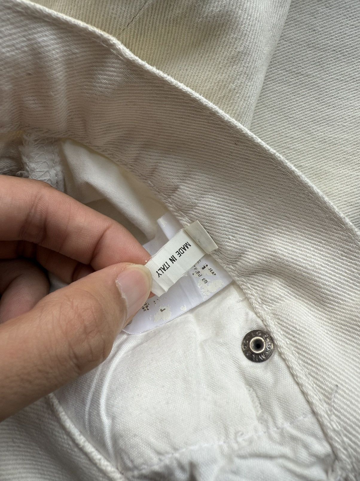 Helmut Lang 1998 Helmut Lang White Denim on Kanye Style Size US 29 - 5 Thumbnail