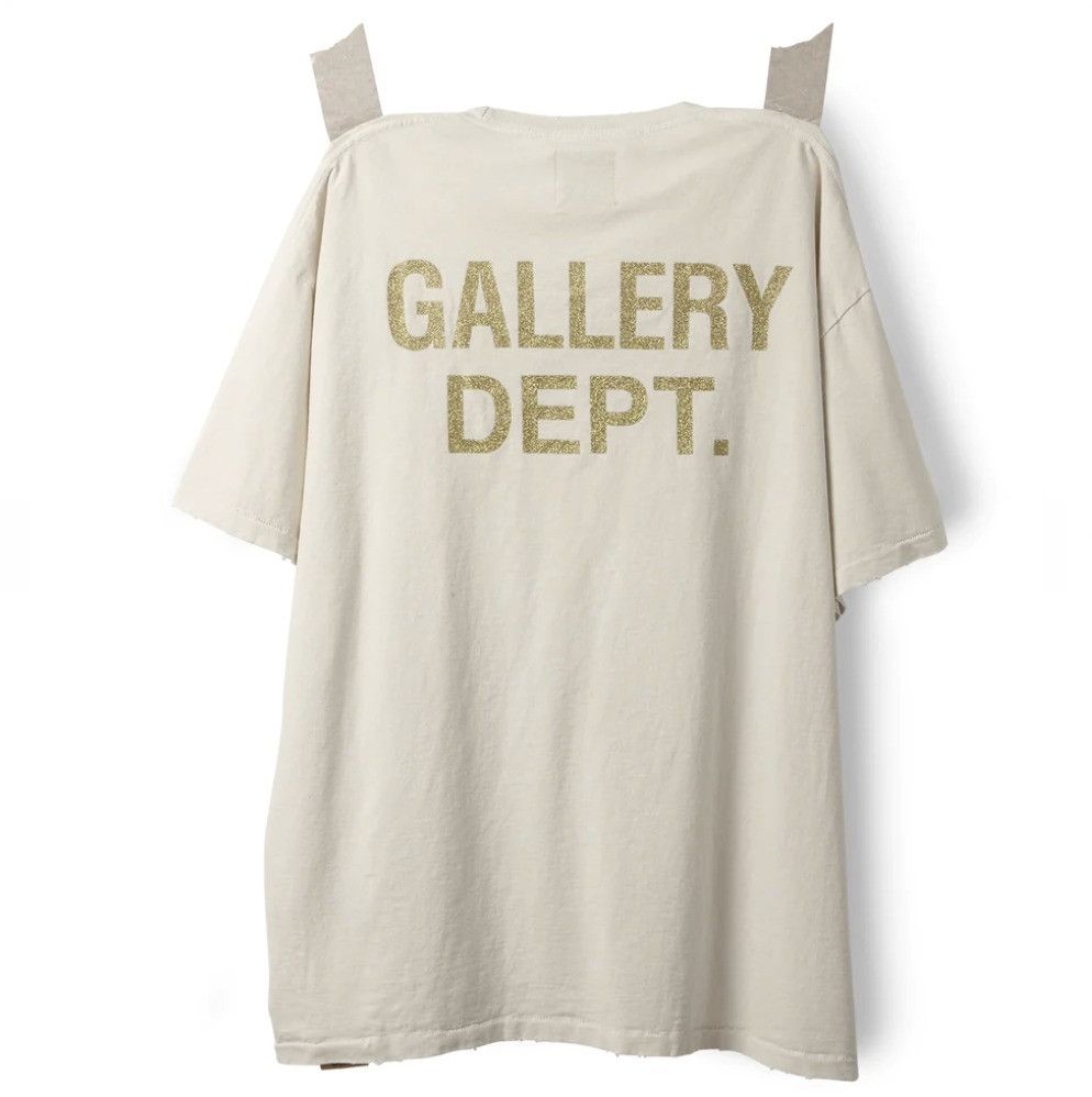 Gallery Dept. o1mle0725 Breaking News T-Shirt in Antique White Size US L / EU 52-54 / 3 - 2 Thumbnail