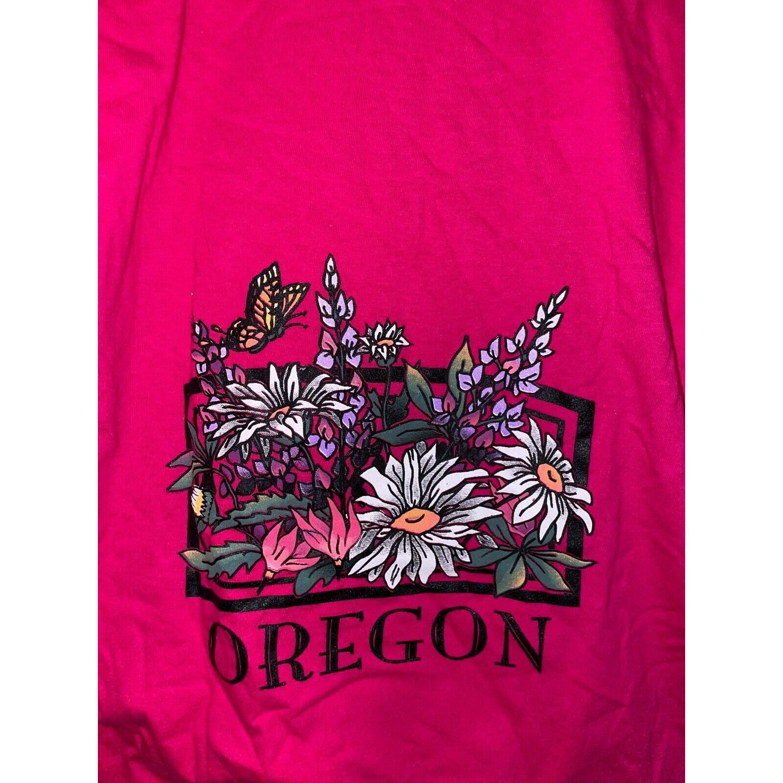 Jerzees Vintage Test Print Shirt Oregon South Dakota Pink Tee 90s M Size US M / EU 48-50 / 2 - 7 Thumbnail
