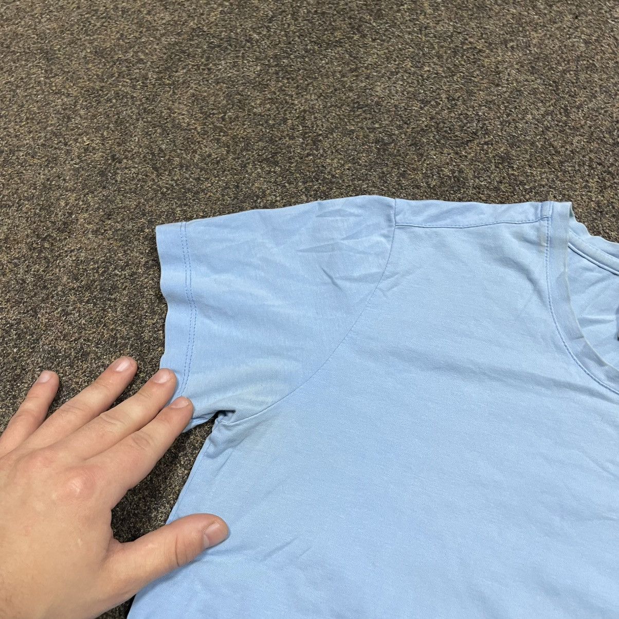 Nike Vintage Baby Blue Nike Tee – Mini Swoosh Logo Classic 90s Size M / US 6-8 / IT 42-44 - 4 Thumbnail