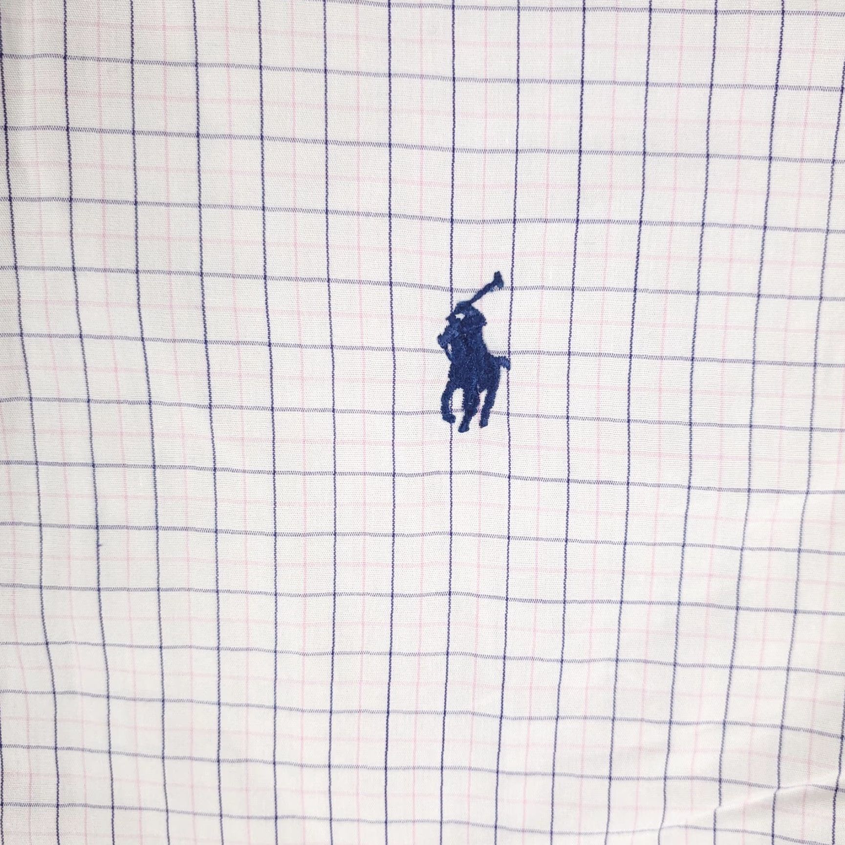 Ralph Lauren RALPH LAUREN Dress Shirt Mens Size 17 Blue Check Long Sleeve Button-Up Modern Classic Size 46R - 3 Thumbnail