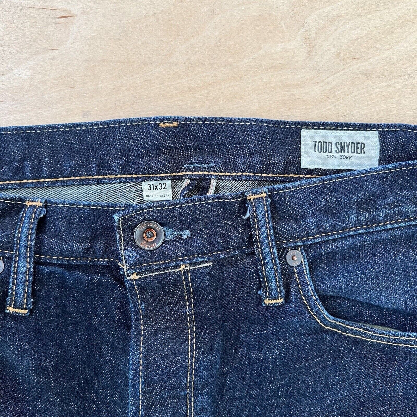 Todd Snyder Todd Snyder Selvedge Jeans 33 Blue Dark Wash Japanese Denim Size US 33 - 5 Thumbnail