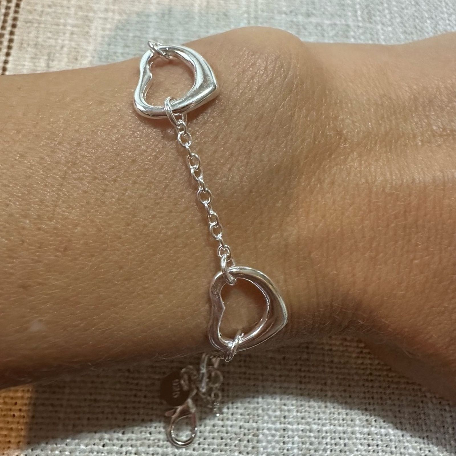 Other Sterling Silver Heart Bracelet 8” Size ONE SIZE - 1 Thumbnail