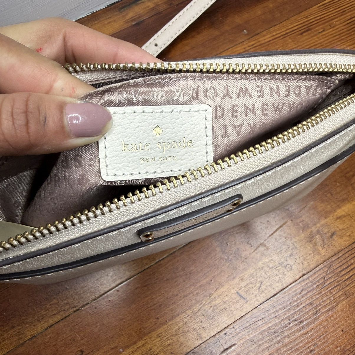 Kate Spade kate spade Cream and Light Beige Two-Tone Crossbody Bag Size ONE SIZE - 8 Thumbnail