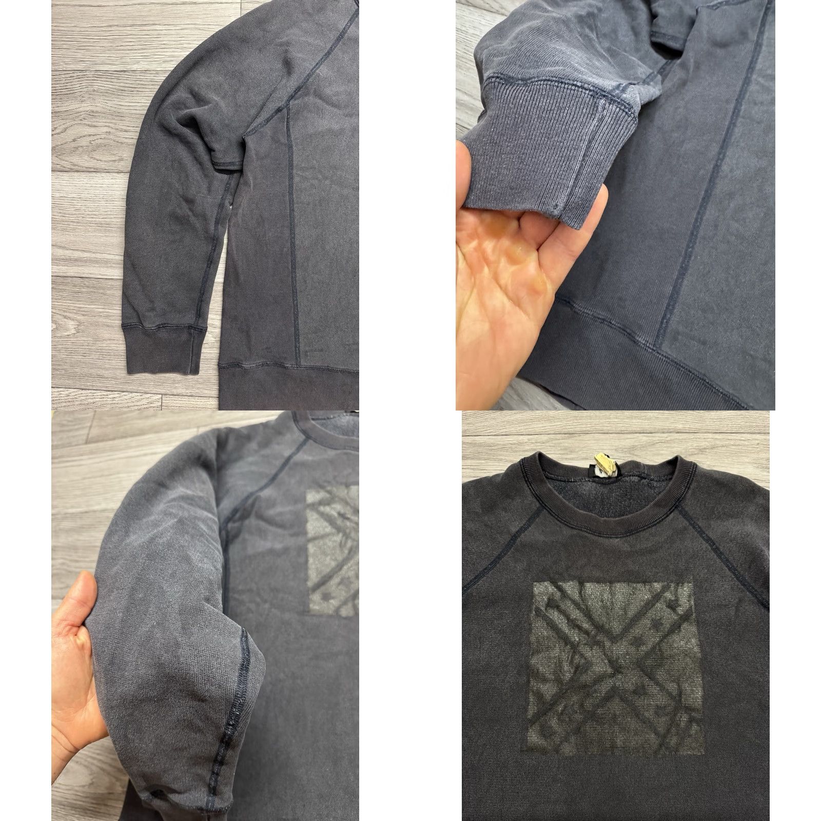 A.P.C. VINTAGE A.P.C Sweatshirt Men Sz 2 Faded Black Size US XS / EU 42 / 0 - 8 Thumbnail