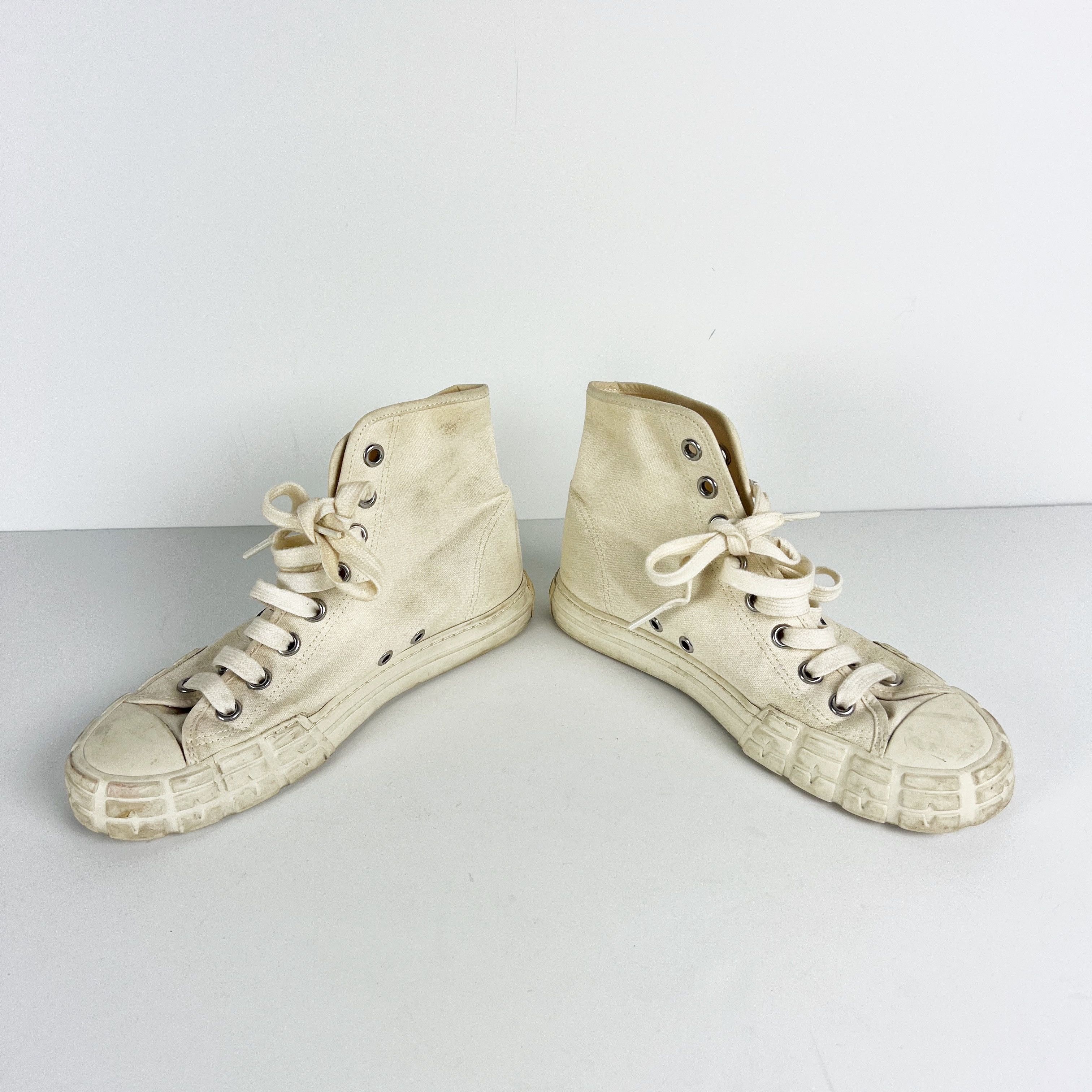 Prada Prada Women's Cotton Canvas High Top Size US 8.5 / IT 38.5 - 3 Thumbnail
