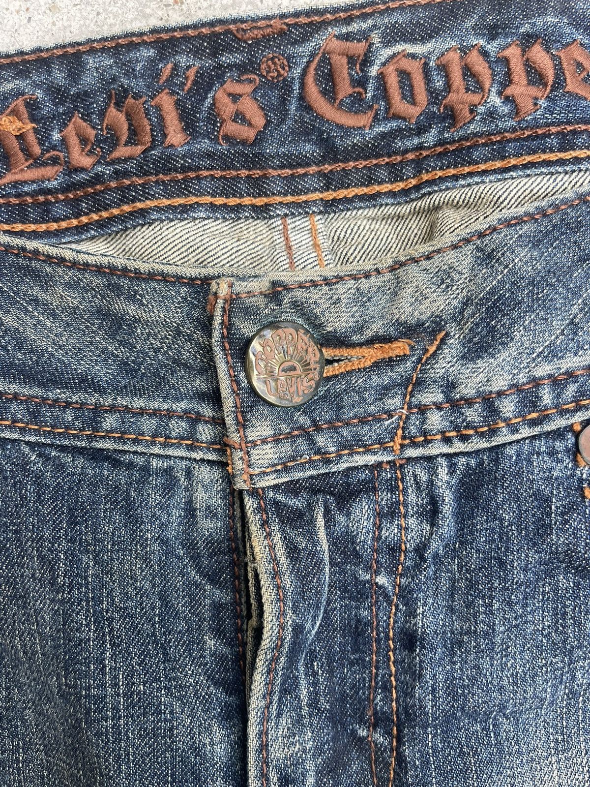 Levi's Vintage 90s Levi’s Copper Line Heavy Distressed Denim Jeans Size US 31 - 3 Thumbnail