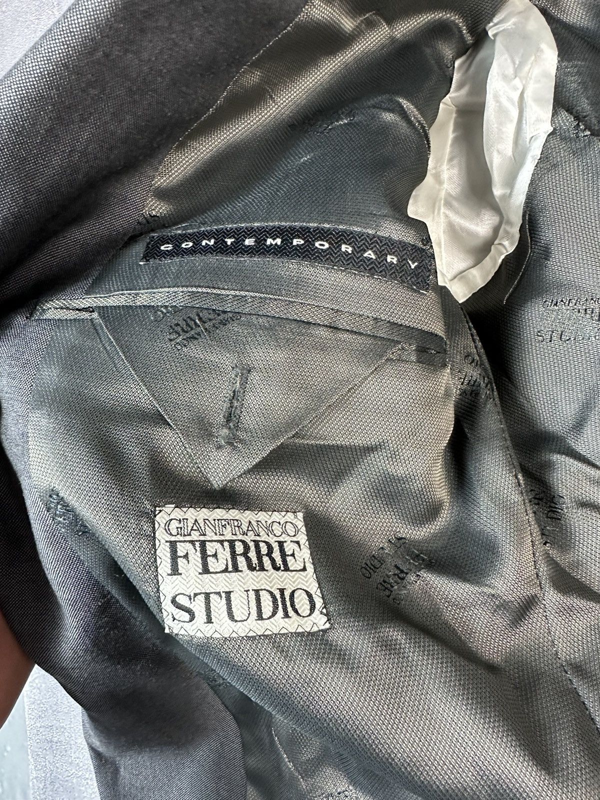 Ferre × Gianfranco Ferre × Vintage GianFranco Ferre Studio suit gray Size 50R - 8 Thumbnail