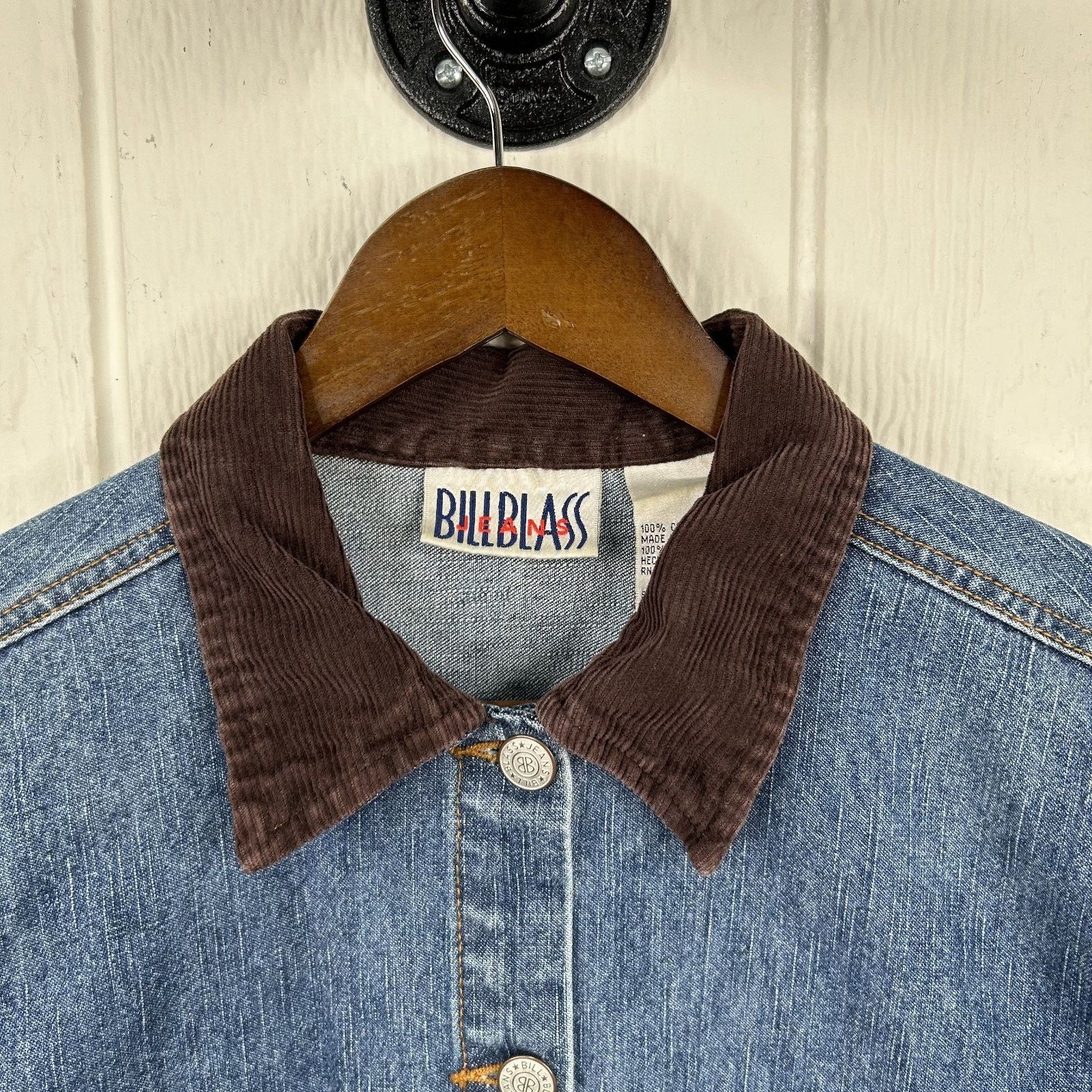 Bill Blass Vintage 90s Bill Blass Button Chore Style Jean Jacket Medium Size US M / EU 48-50 / 2 - 2 Thumbnail