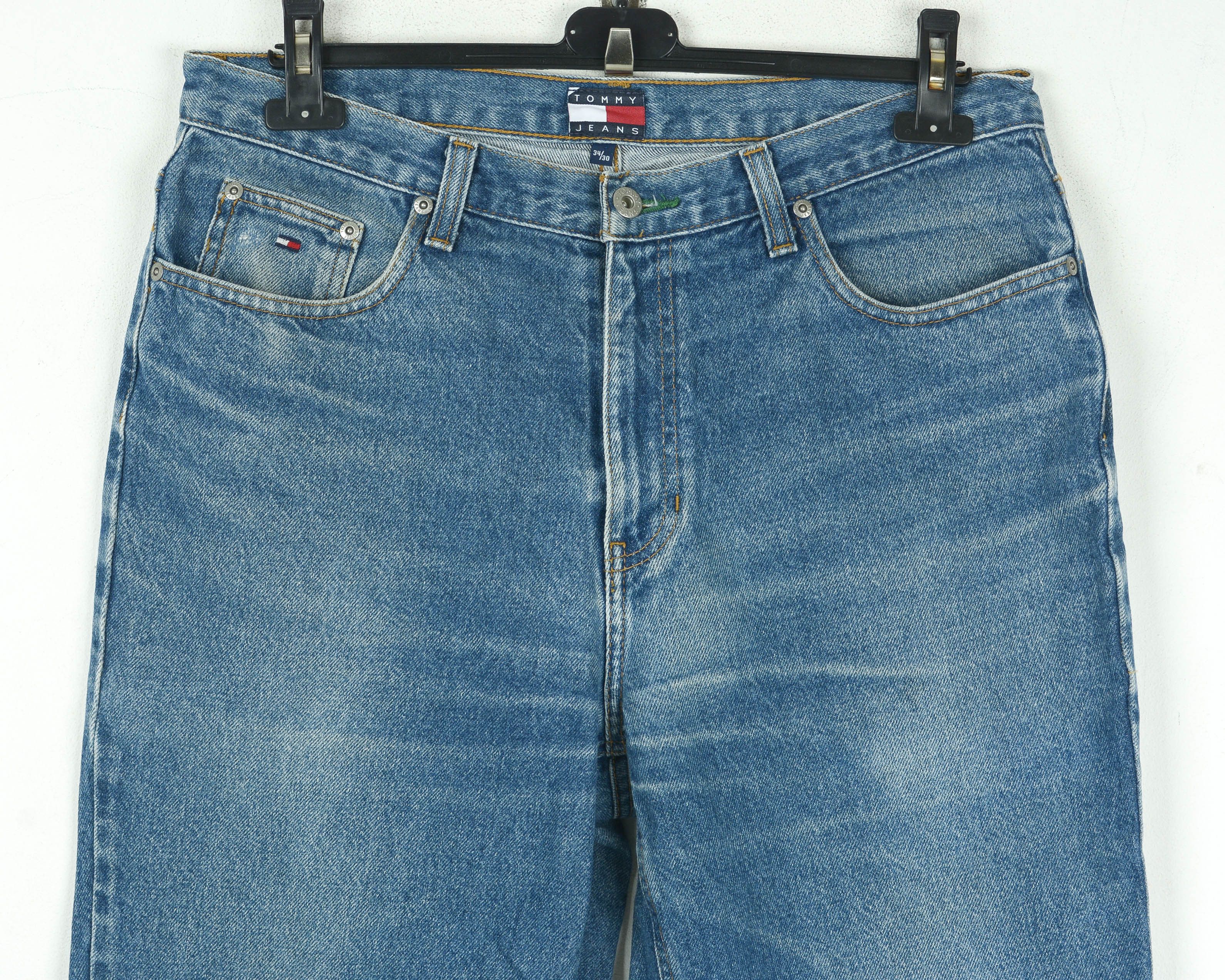 Tommy Hilfiger W34 L30 Straight Jeans Denim Pants Trousers Zip Fly Retro Size US 34 / EU 50 - 8 Thumbnail