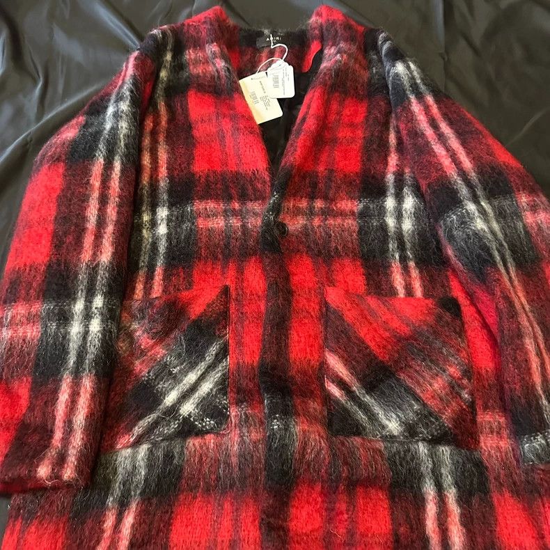 Amiri Amiri Men's plaid horsehair blended cardigan jacket 2501-Ne Size US S / EU 44-46 / 1 - 3 Thumbnail