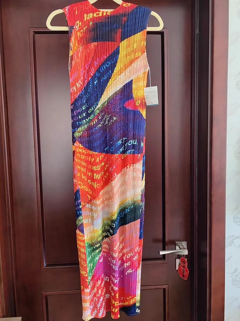 Issey Miyake Issey Miyake size:3 Orange Space traveler sleeveless dress Size S / US 4 / IT 40 - 1 Thumbnail