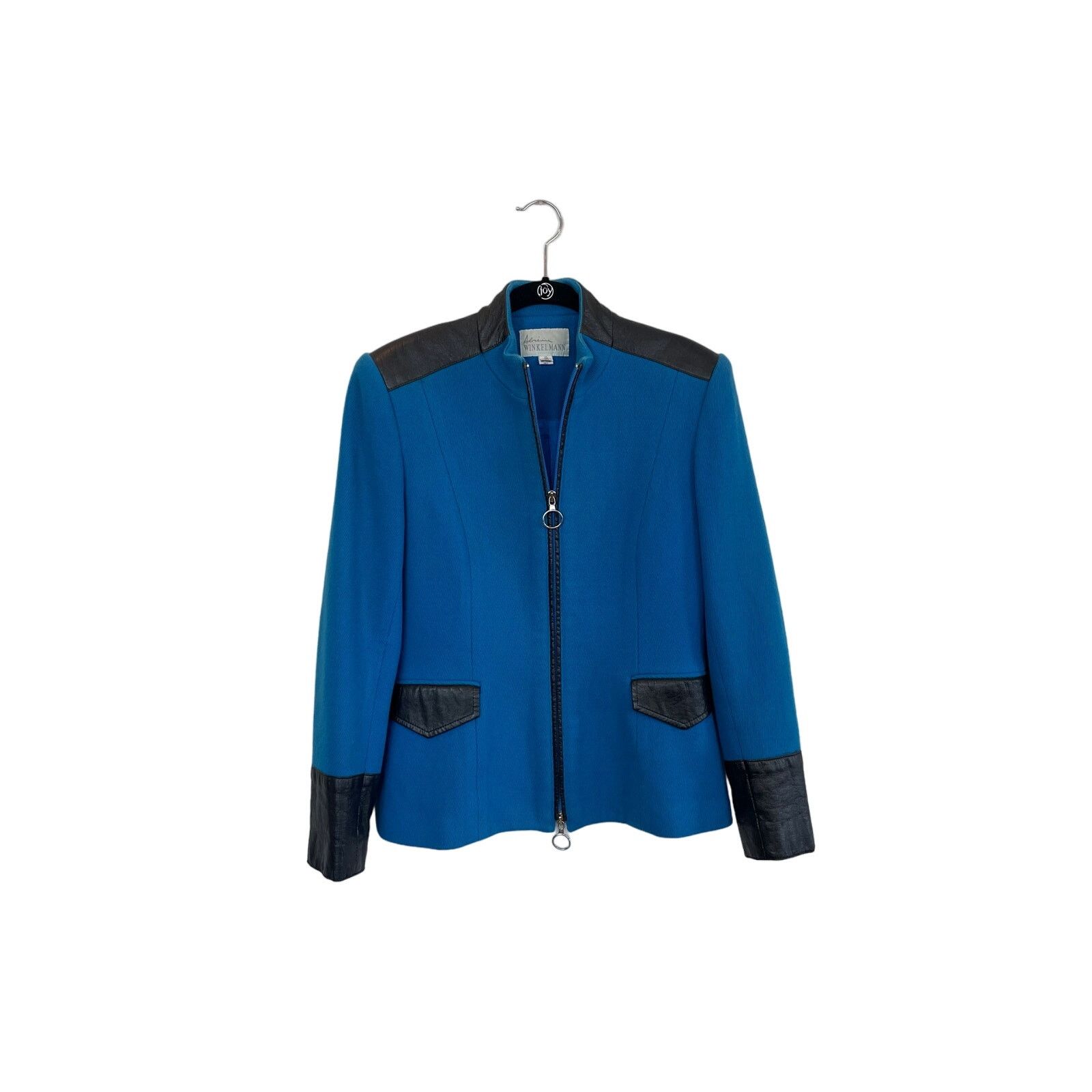 Adrienne Winkelmann Blue Structured Jacket Size 10