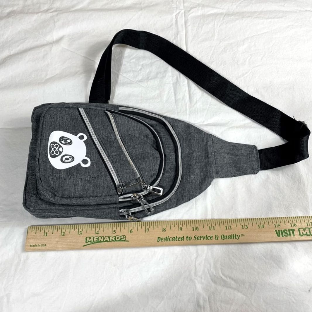 Vintage OWNYC Crossbody Bag Men's Gray White Bear Stash New Size ONE SIZE - 4 Thumbnail