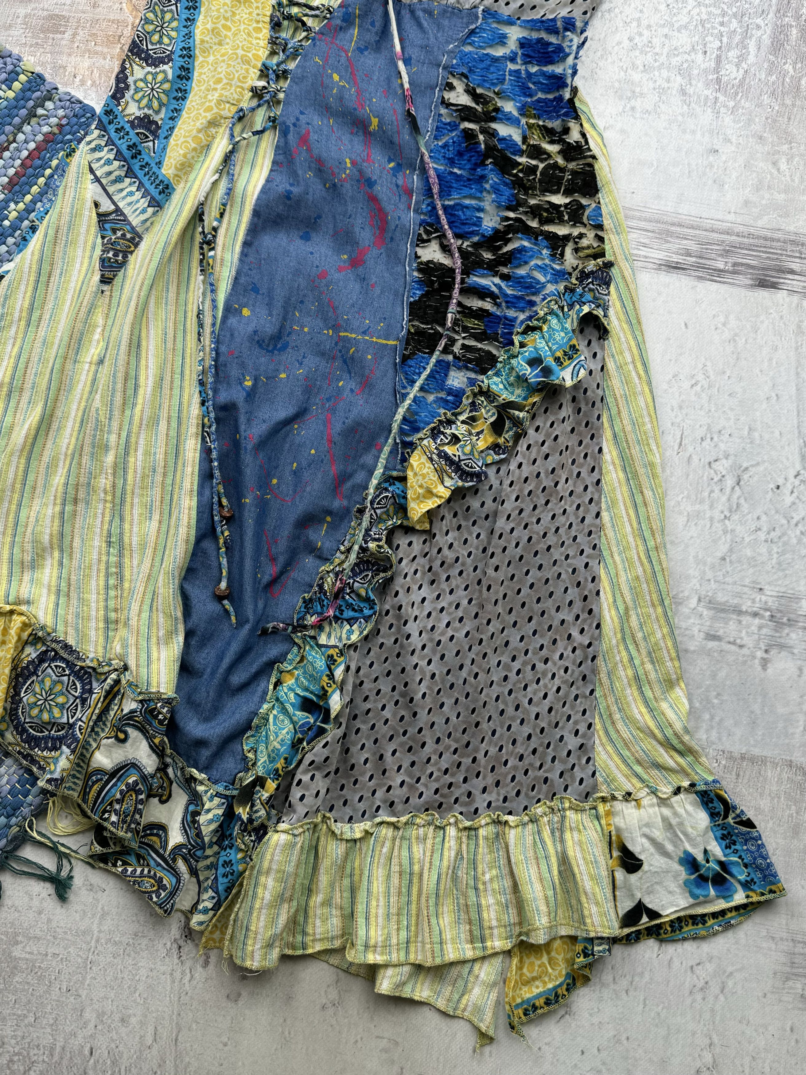Japanese Brand Vintage Asymmetry Flared Dress A273(22) Size M / US 6-8 / IT 42-44 - 4 Thumbnail