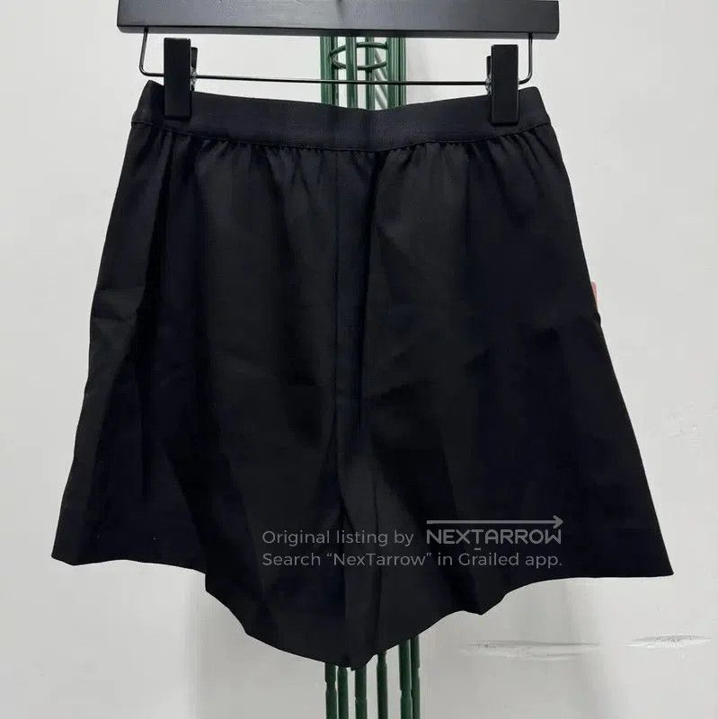 Miu Miu Miu Miu Black Wool Printed Striped Women's Shorts . Size 22" - 2 Thumbnail