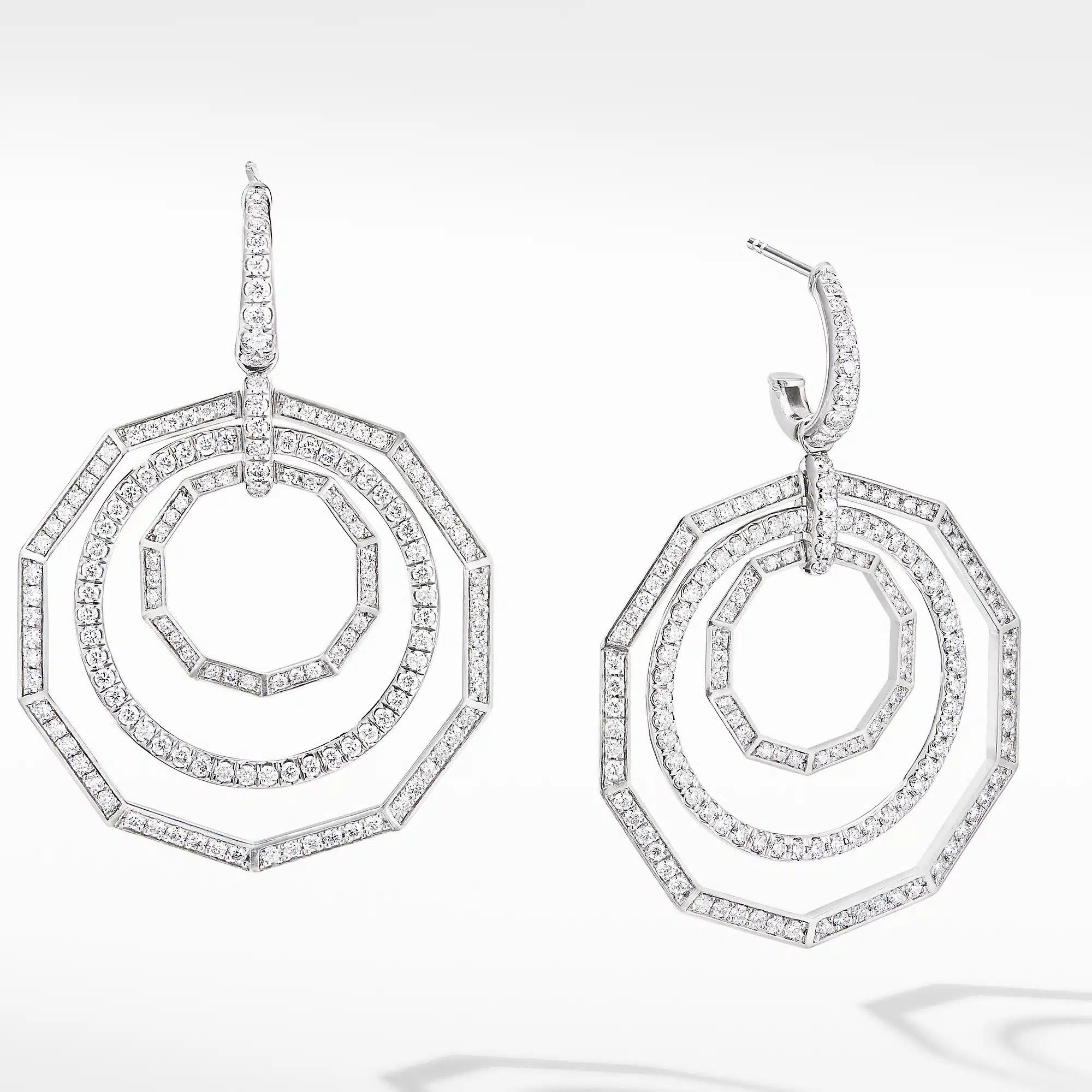 David Yurman oc11z0925 Size: OS / Stax Full Pavé Drop Earrings Size ONE SIZE - 1 Preview