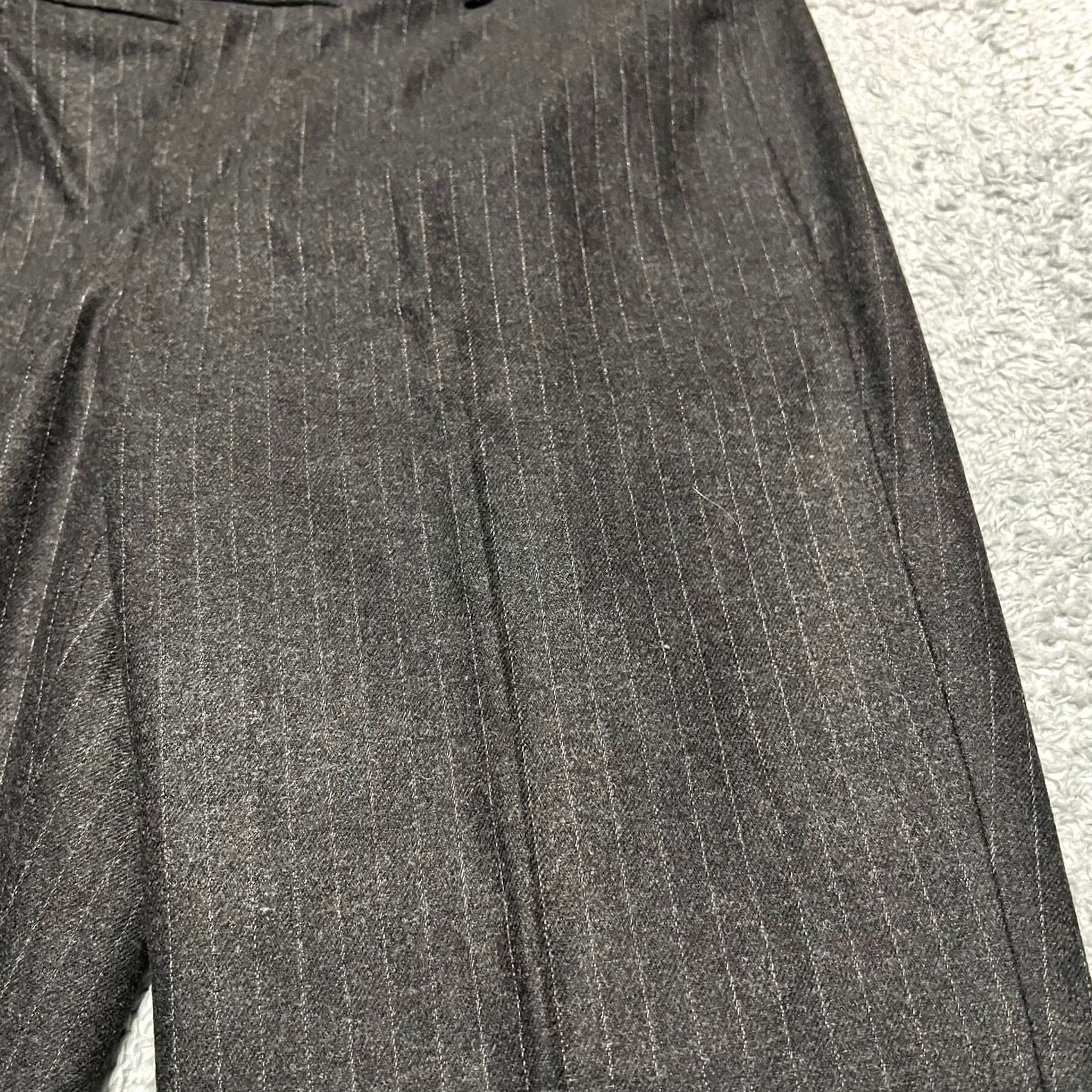 J.Crew J.Crew Pants Womens 2 Tollegno 1900 Wool Gray Stripe Straight Leg 31x27 Dress Pants Womens Gray 2 Regular Boys? Size 26" / US 2 / IT 38 - 3 Thumbnail