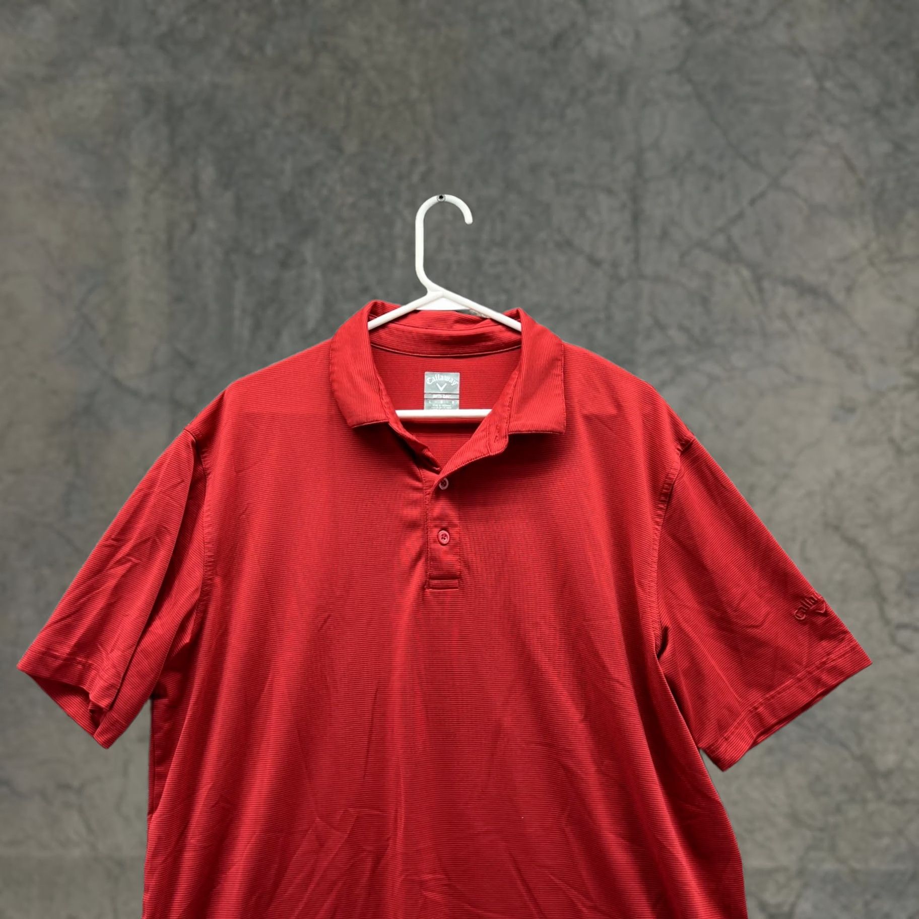 Callaway Callaway Polo Shirt Men Large Adult Red Opti Dri Polyester Preppy Golf Shirt Size US L / EU 52-54 / 3 - 1 Thumbnail