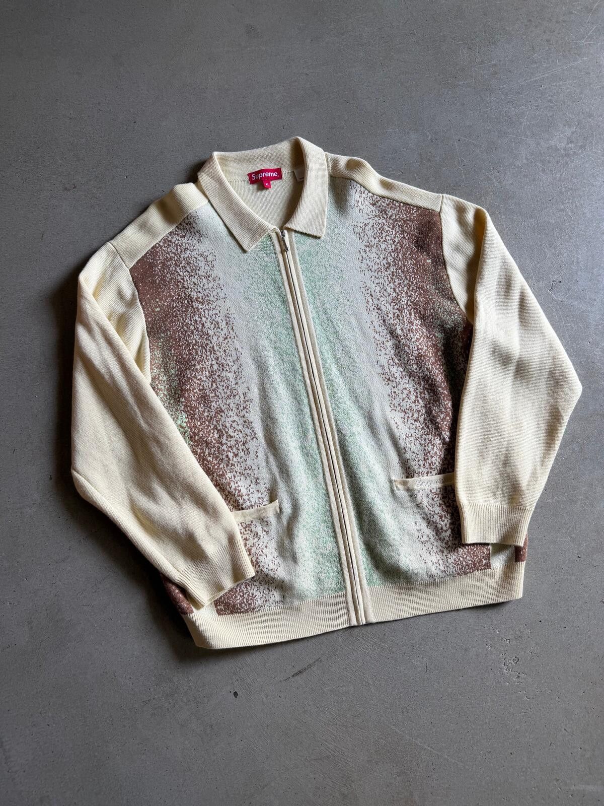 Supreme Supreme Gradient Stripe Zip Up Cardigan Pale Yellow Sz XL Size US XL / EU 56 / 4 - 2 Thumbnail