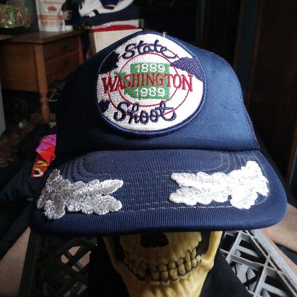 Other Vintage Washington State Shoot 1989 Patch Snap Trucker Hat Size ONE SIZE - 1 Thumbnail
