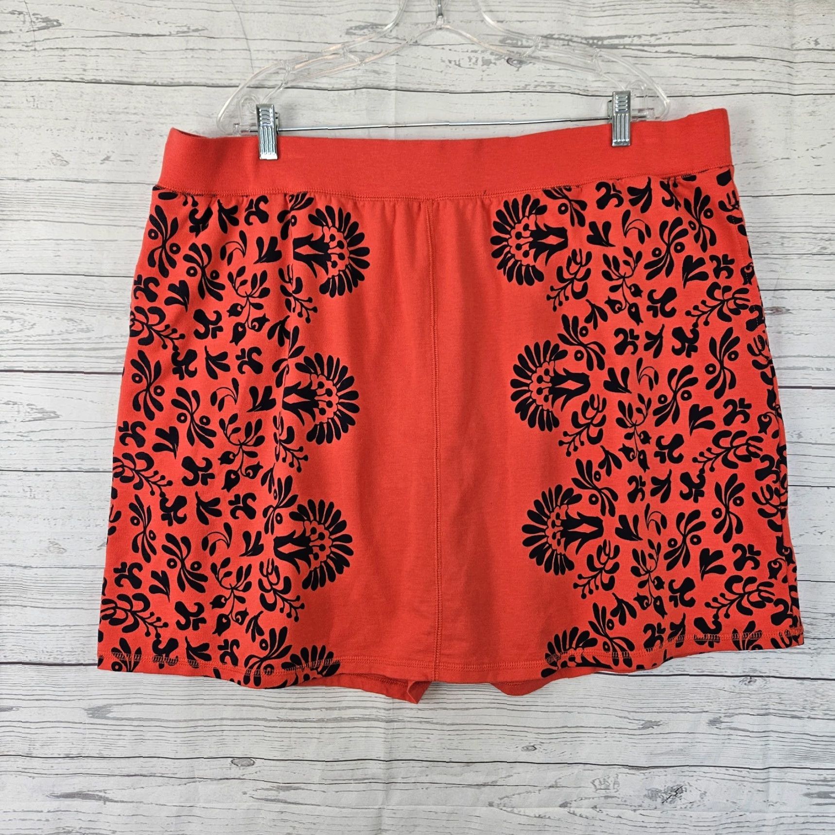 Vintage Lemon Way Skort Womens 2X Red Pull On Cotton Blend Activewear A-Line Short Skirt Womens 2X Size ONE SIZE - 2 Thumbnail