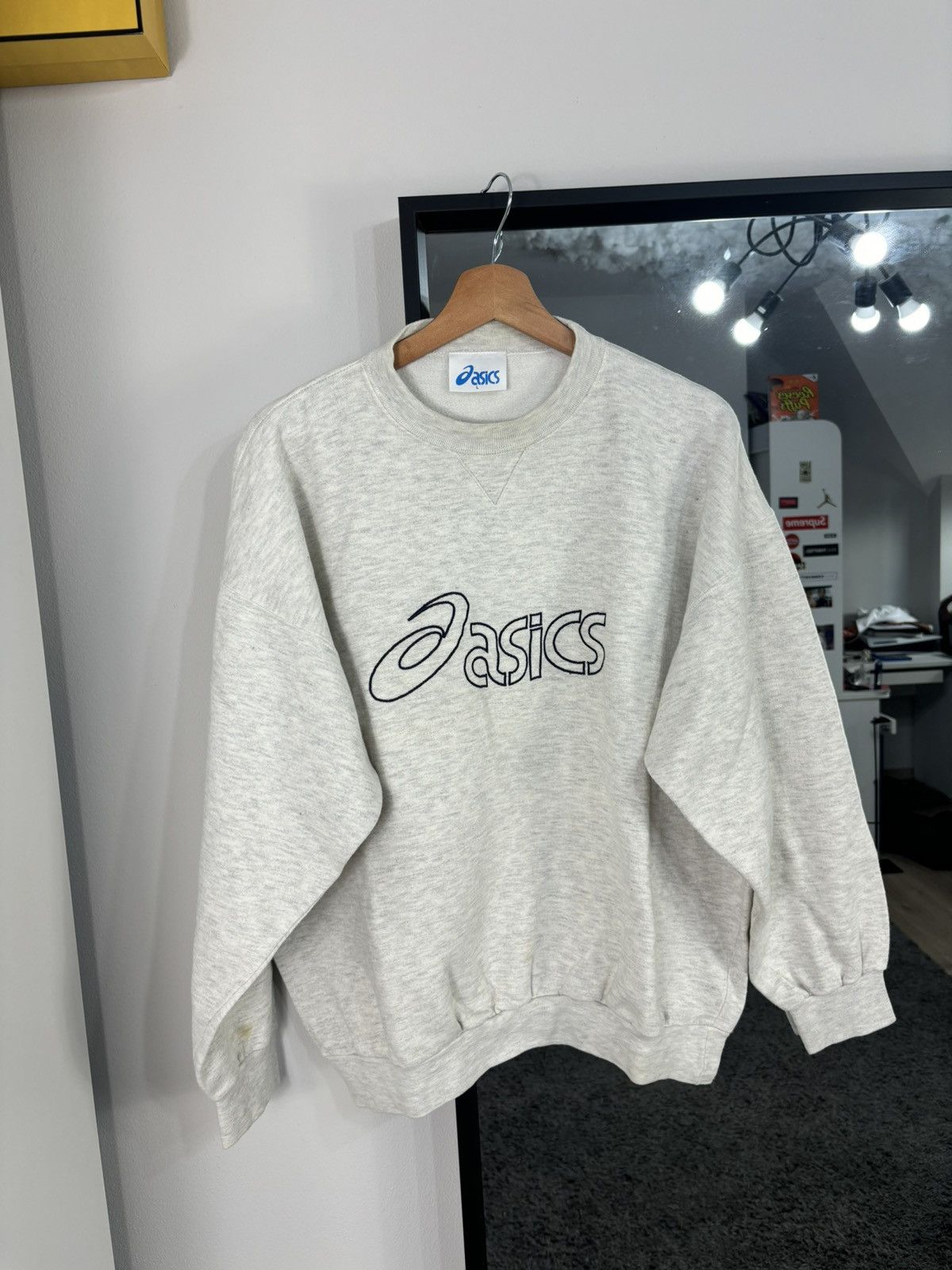 Asics × Japanese Brand × Vintage 90s Vintage Embroidery Big Logo Asics Sweatshirt Japanese Size US L / EU 52-54 / 3 - 3 Thumbnail