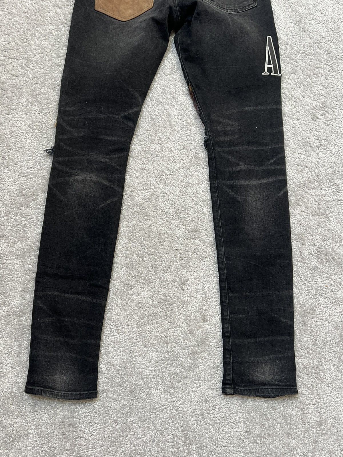 Amiri Amiri Grunge Destroyed Spliced Patch Mx-1 Jeans Size 31 Size US 31 - 8 Thumbnail