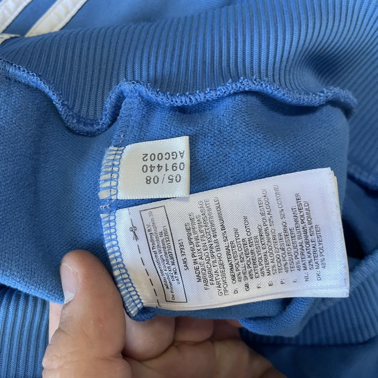 Adidas × Vintage 00s Adidas Track Jacket baby blue bomber sweatshirt allcourt Size US M / EU 48-50 / 2 - 4 Thumbnail