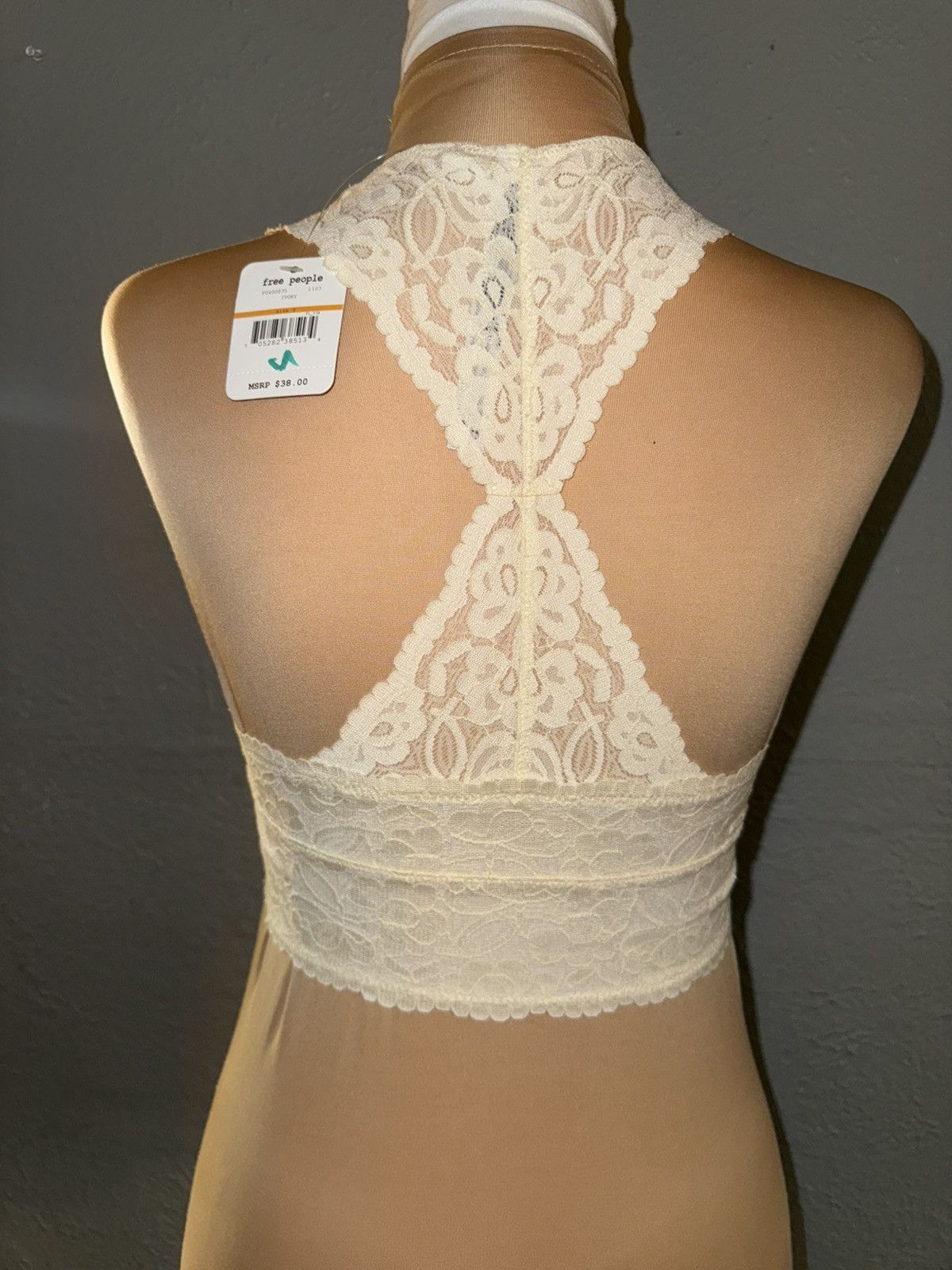 Free People Free People Intimately Size Small Bralette Cream Floral Lace Size S / US 4 / IT 40 - 2 Thumbnail