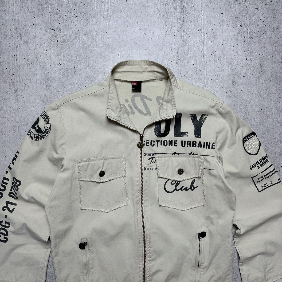 Diesel × Japanese Brand × Vintage 🔥VINTAGE DIESEL BIG LOGO DISTRESSED RACING BOMBER JACKET 🔥 Size US M / EU 48-50 / 2 - 2 Thumbnail