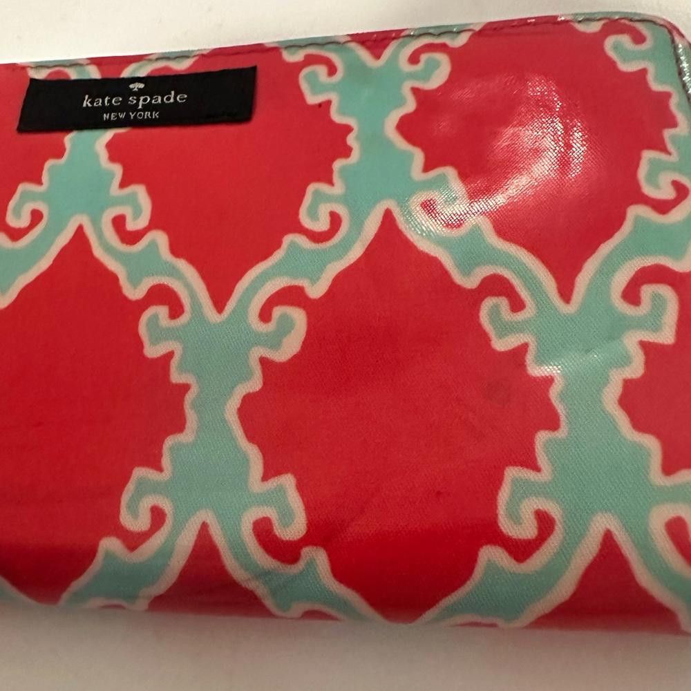 Kate Spade Kate Spade Neda Daycation Wallet Coral Red Turquoise Blue Size ONE SIZE - 5 Thumbnail