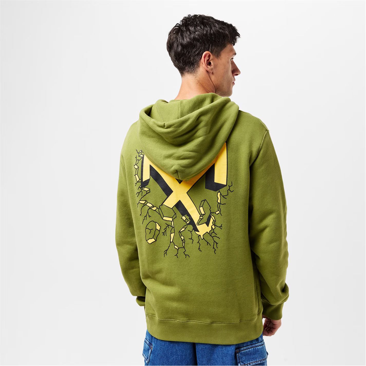 Off-White o1g2r1mq0226 Cartoon Arrows Slim Fit Hoodie In Green Size US M / EU 48-50 / 2 - 4 Thumbnail