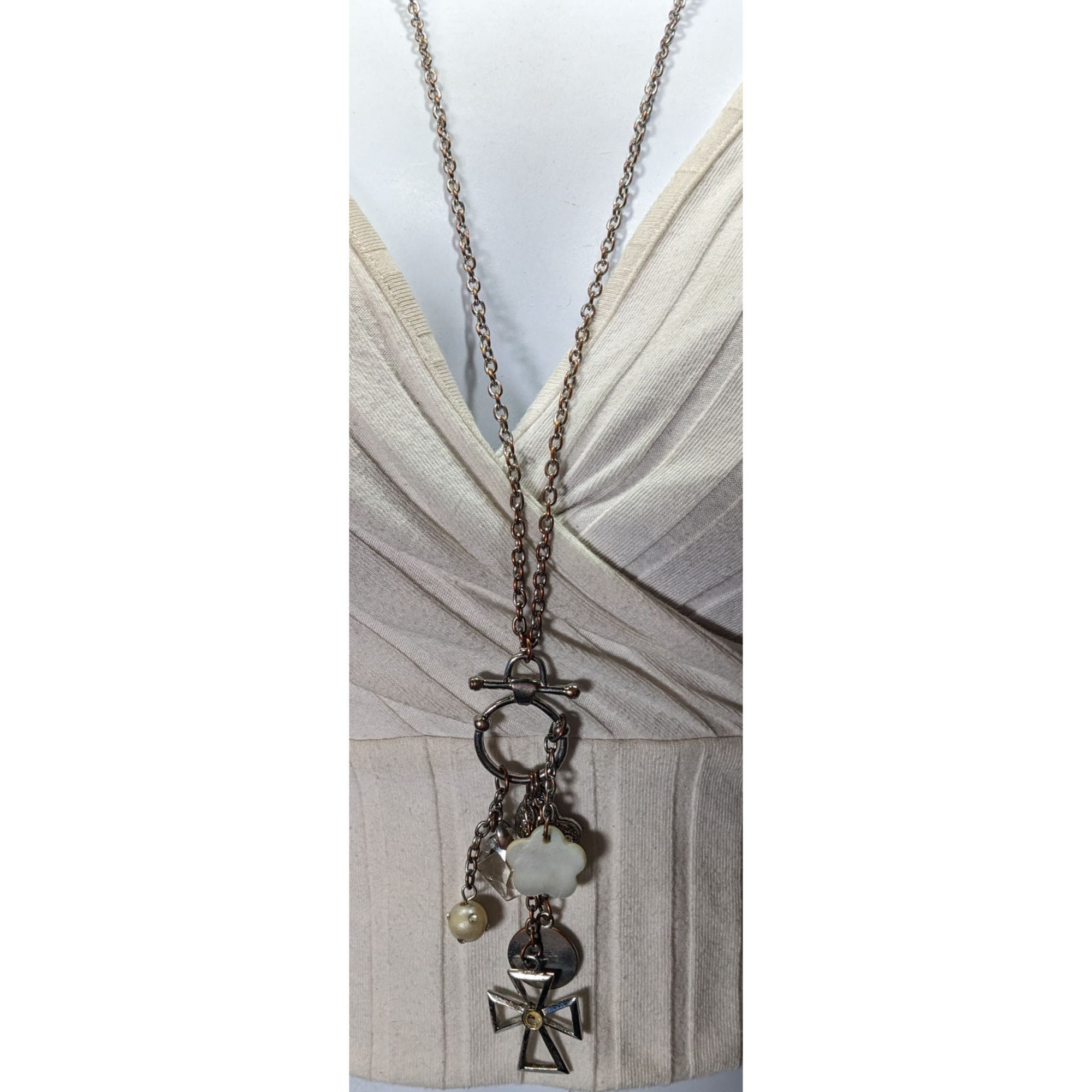 Other Vintage Religious Inspirational Multi Charm Cross Pendant Ne Size ONE SIZE - 6 Thumbnail