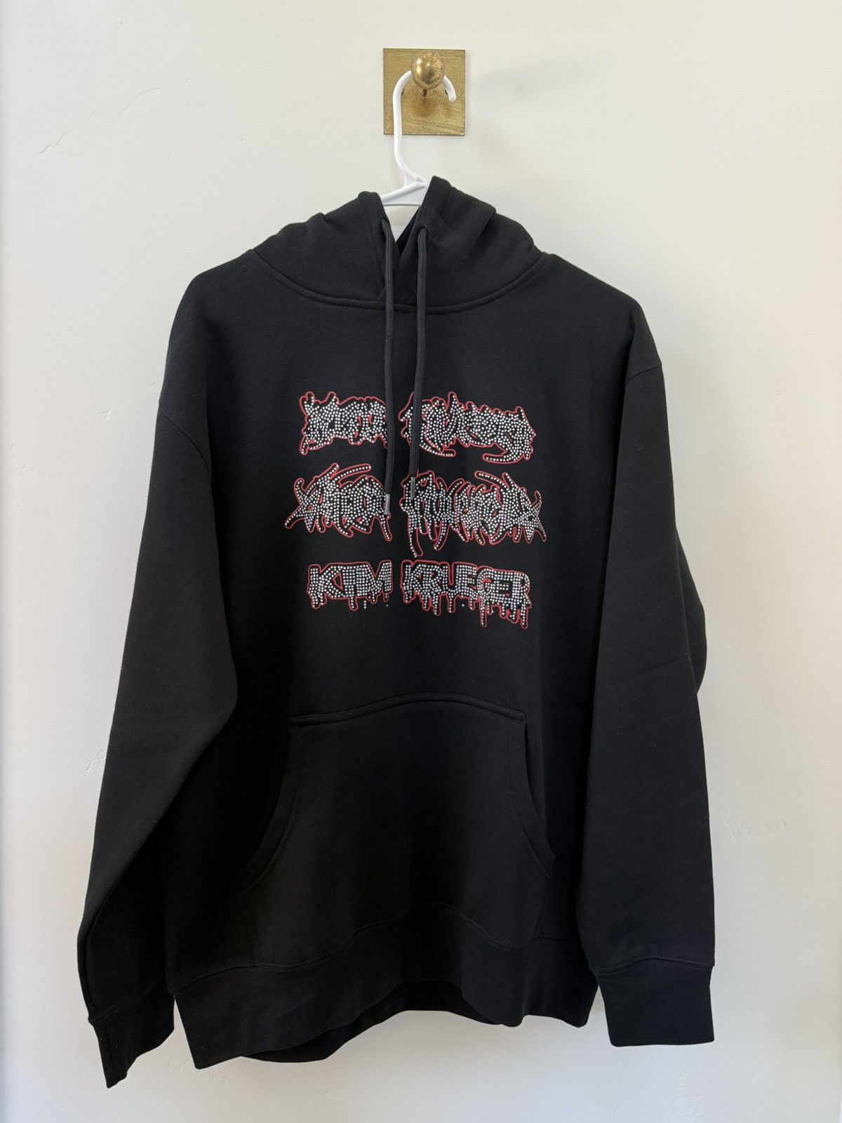 Kim Krueger Red Outline Rhinestone Hoodie