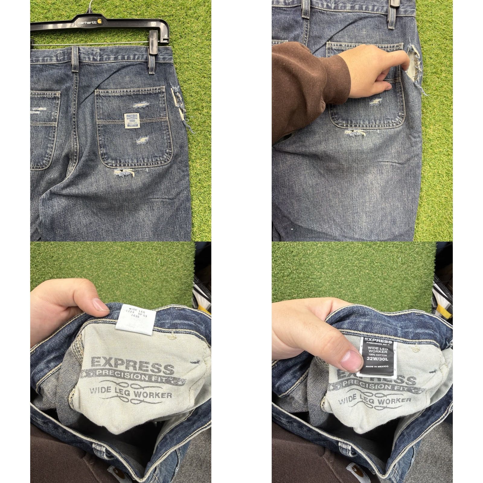 Express Express Jeans Mens 32x30 Precision Fit Wide Leg Denim Jeans 5-Pocket Blue Casual Y2K Mens Size US 32 / EU 48 - 8 Thumbnail