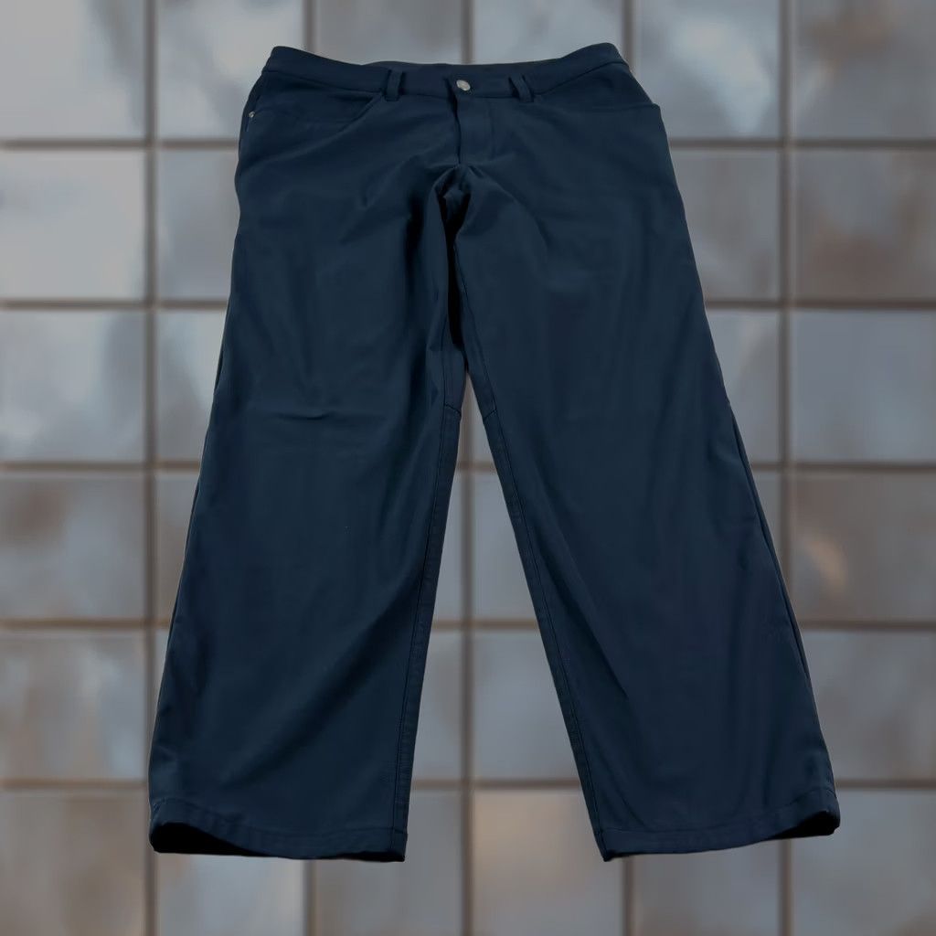 Lululemon Lululemon ABC Pants Mens 33x27 Blue Chino Classic Fit Preppy Stretch Golf Casual Pants Size US 33 - 1 Thumbnail