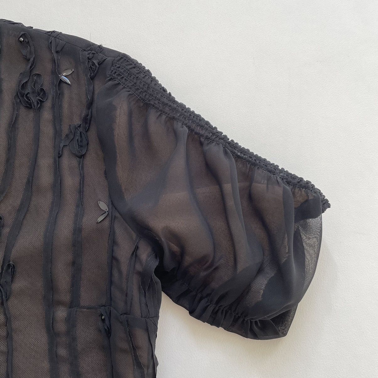 Dries Van Noten Embroidered Floral Sequin Mesh Top Size M / US 6-8 / IT 42-44 - 11 Thumbnail