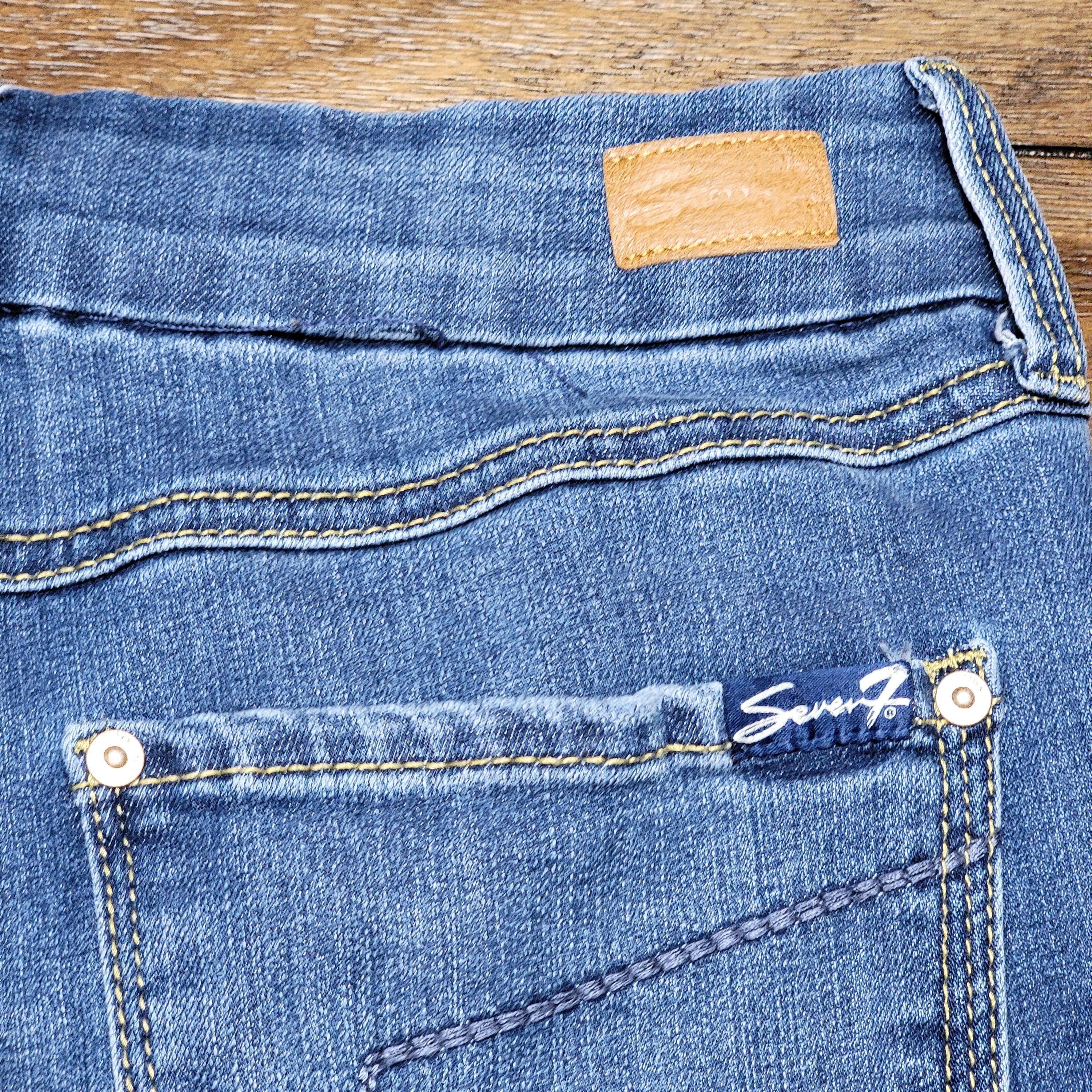 Seven 7 Seven7 Tummyless High Rise Skinny Denim Jeans - Size 6 Size 28" / US 6 / IT 42 - 5 Thumbnail