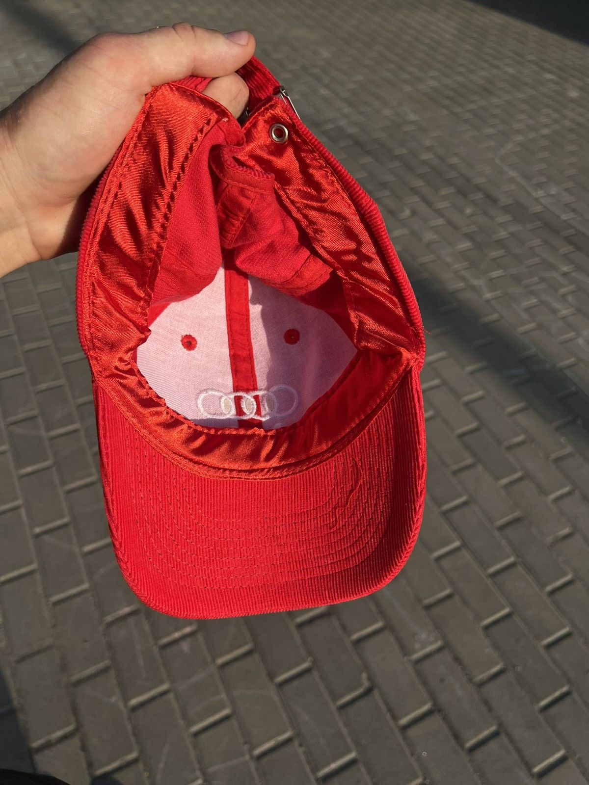 Audi Vintage Audi Corduroy Racing Cap Hat Size ONE SIZE - 7 Thumbnail