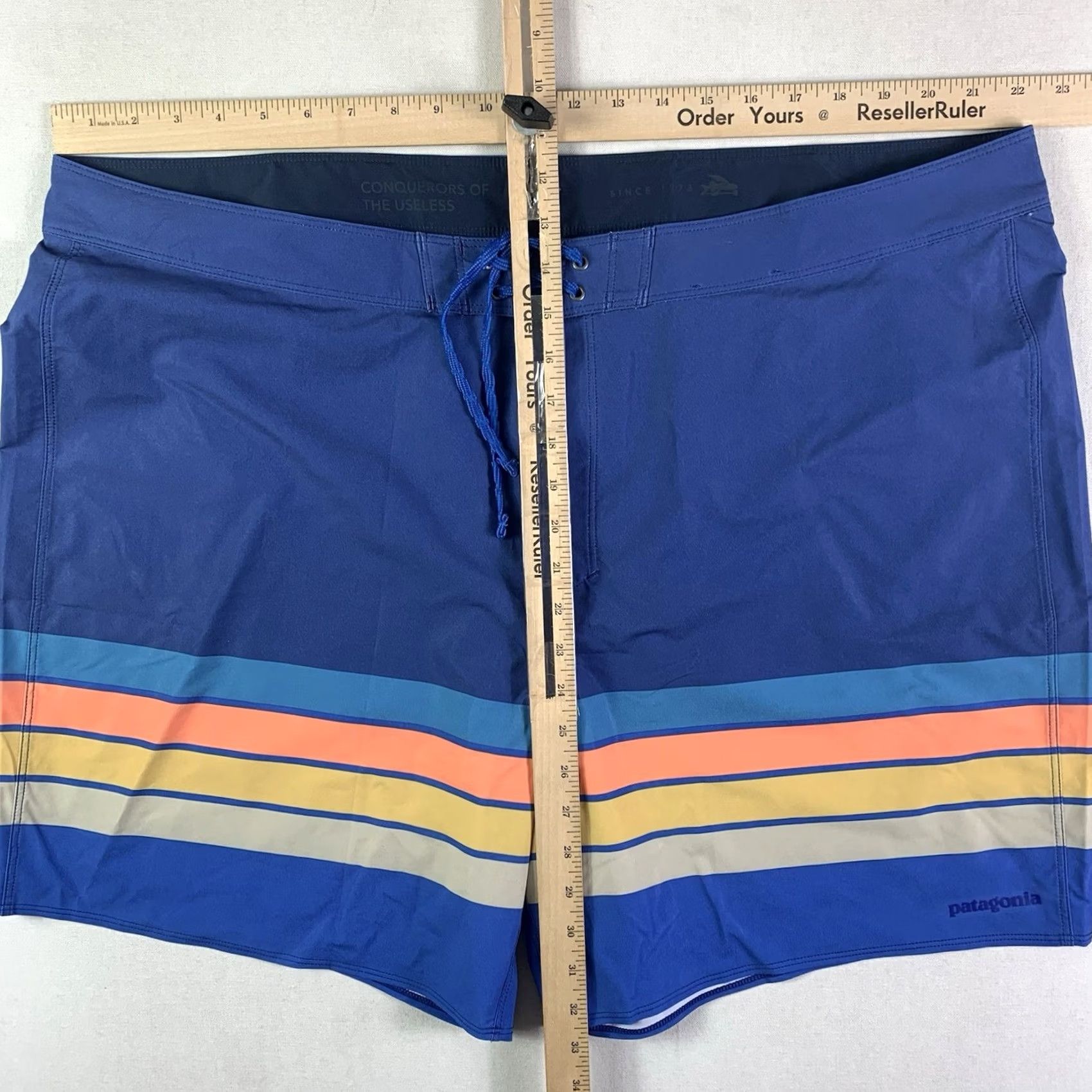 Patagonia Patagonia Board Shorts Men 44 Blue Striped Surf Swim Beach Mens Size US 44 / EU 60 - 6 Thumbnail