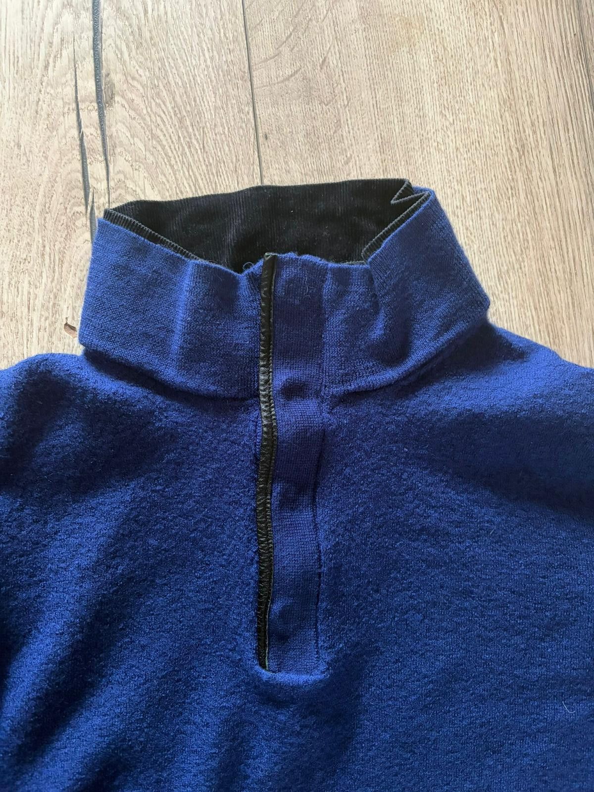 Karl Lagerfeld Lagerfeld Vintage Blue Merino Wool Half-Zip Pullover Sz S Size US S / EU 44-46 / 1 - 2 Thumbnail