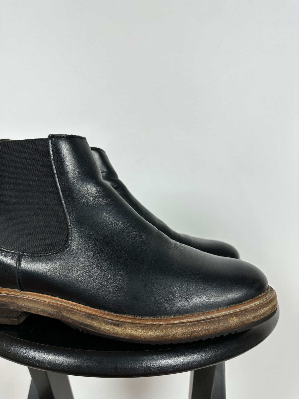A.P.C. A.P.C Black Leather Chelsea Boots Size US 7 / EU 40 - 12 Thumbnail