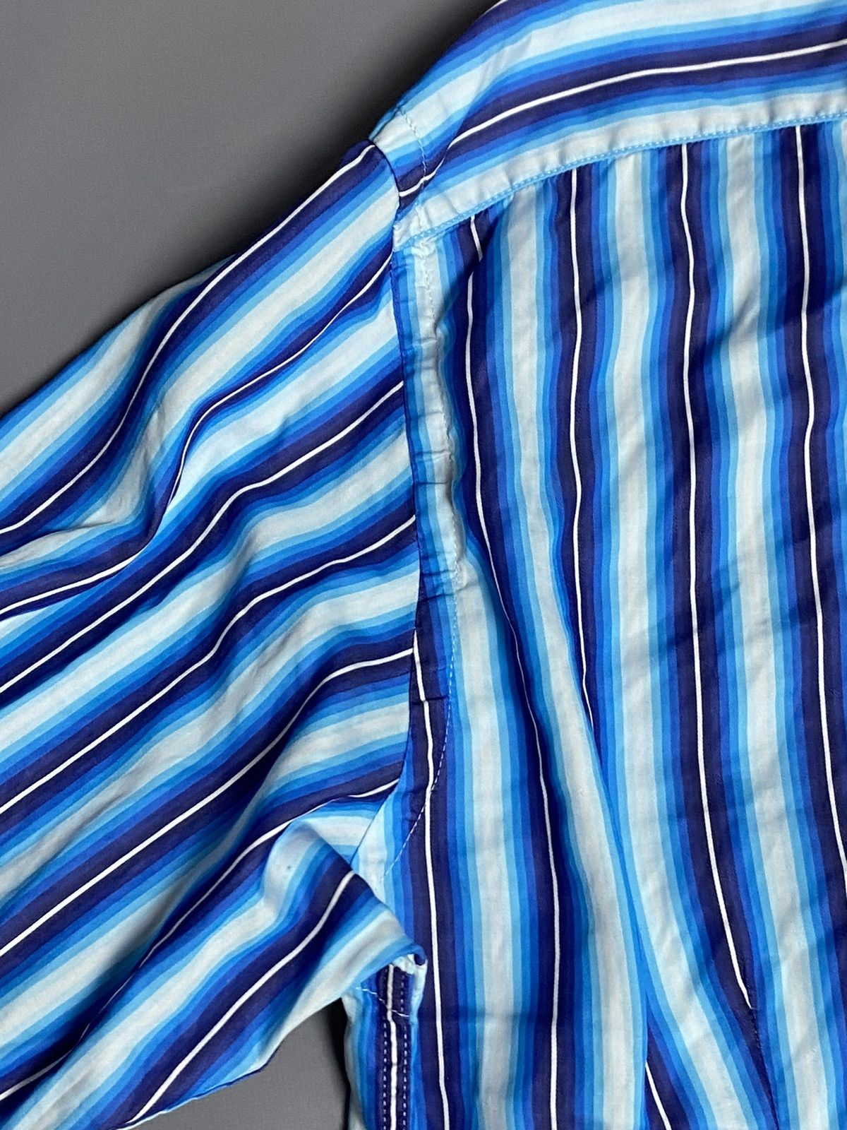 Etro Etro Mens Striped Cotton Dress Shirt Long Sleeve Italy Sz 41 Size US L / EU 52-54 / 3 - 18 Thumbnail
