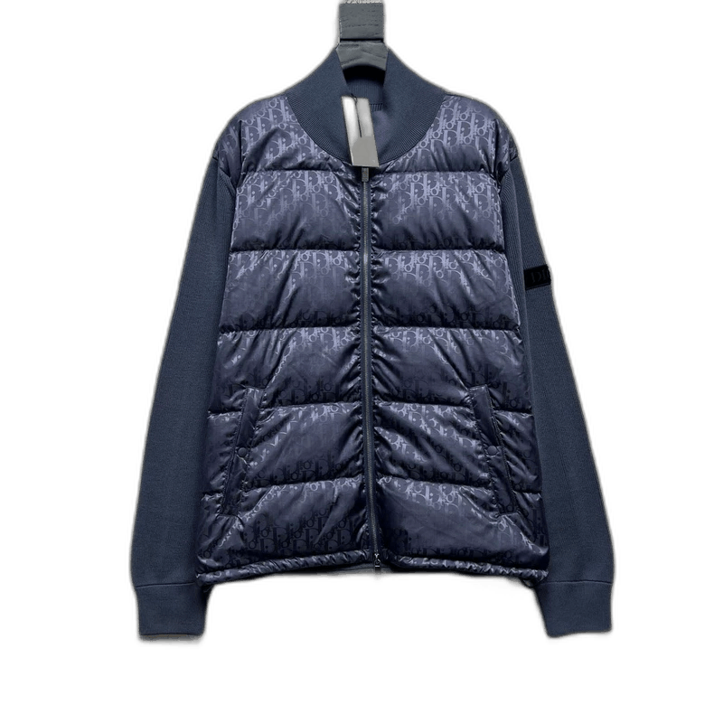 Dior Dior Logo Puffer Jacket with Knit Sleeves Size US XXL / EU 58 / 5 - 1 Thumbnail