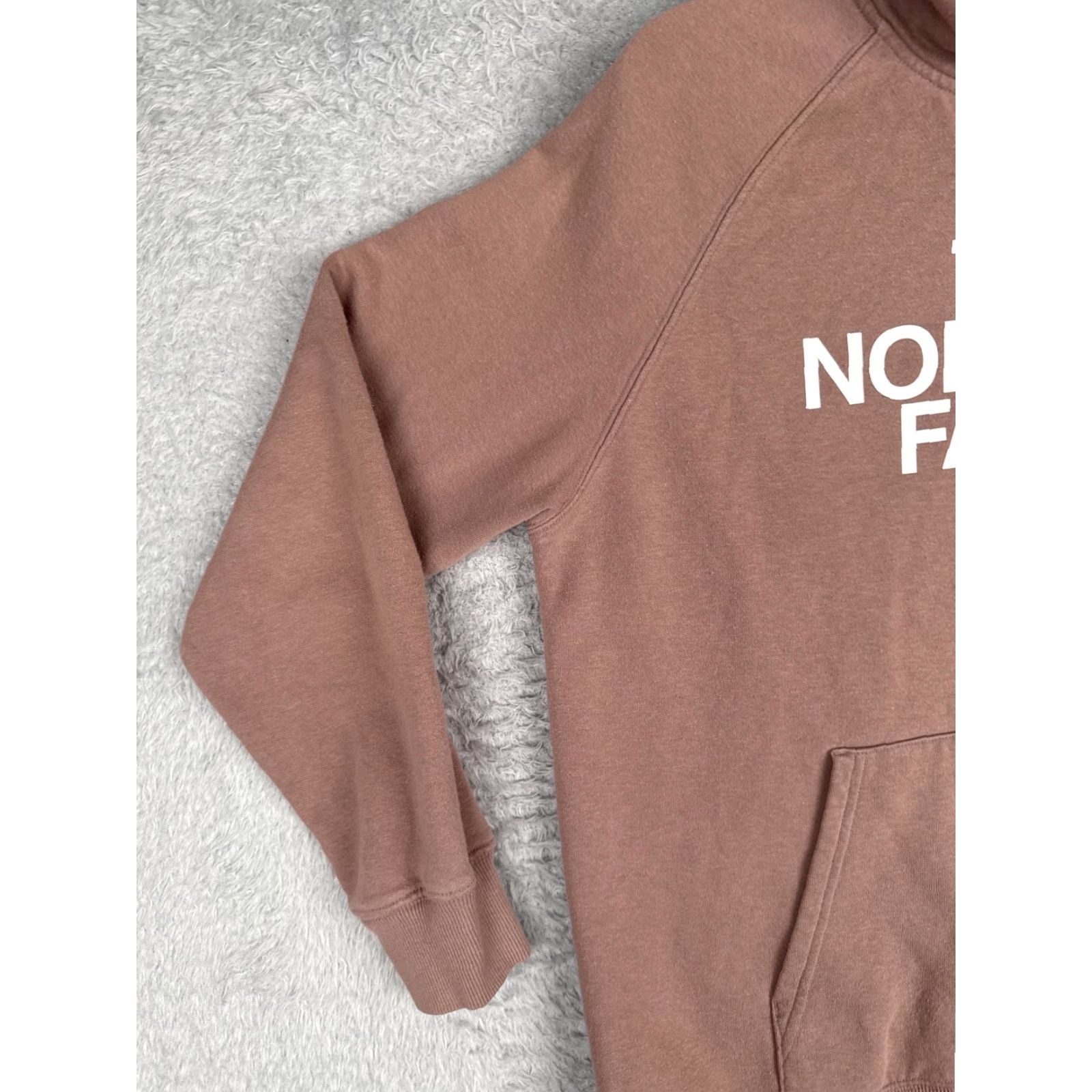 The North Face The North Face Hoodie Womens L Pink Logo Pullover Kangaroo Fleece Sweatshirt Size L / US 10 / IT 46 - 3 Thumbnail