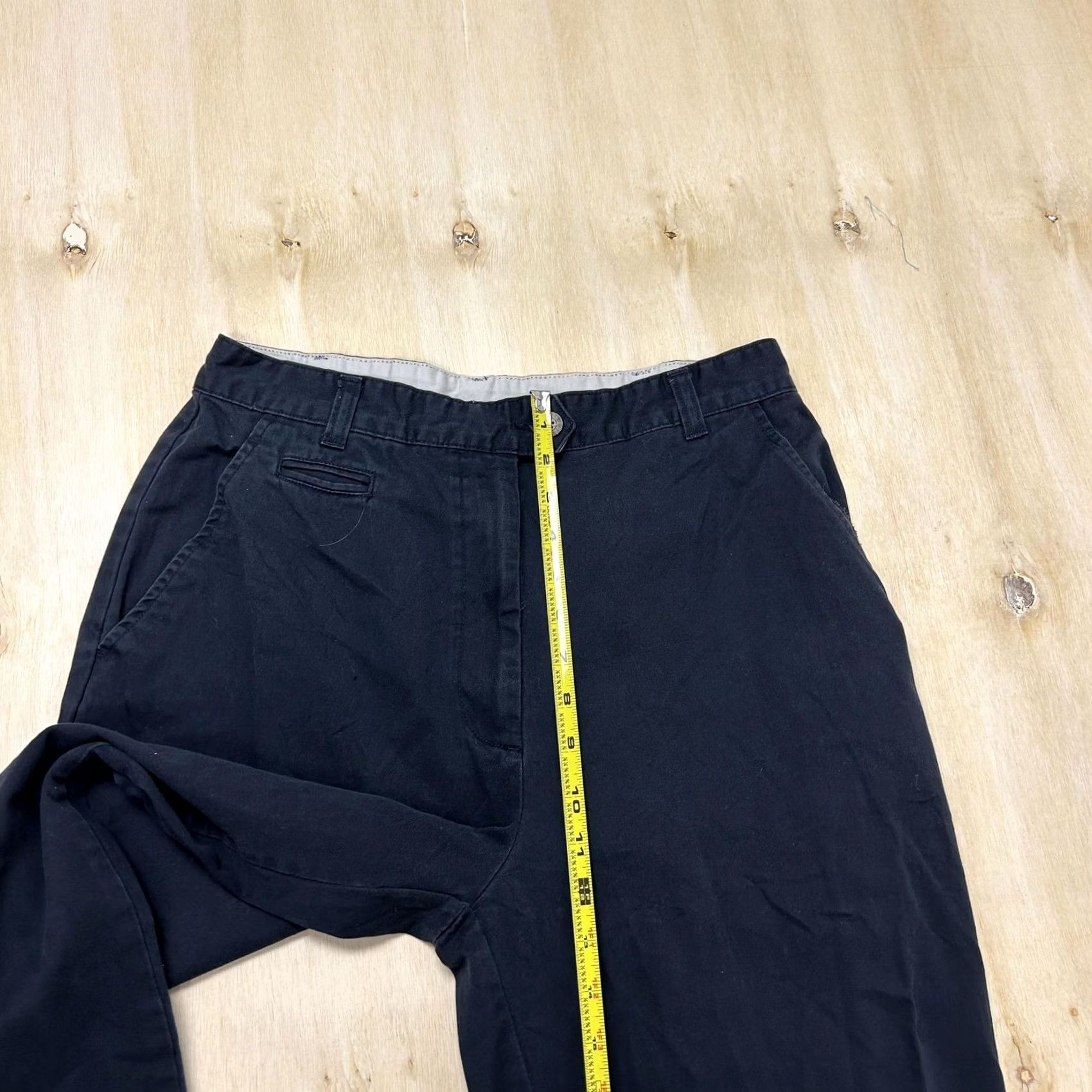 Bill Blass Bill Blass Pants Womens 12 Black Twill Chino Regular Fit Casual Office Pockets Size 34" / US 12 / IT 48 - 6 Thumbnail