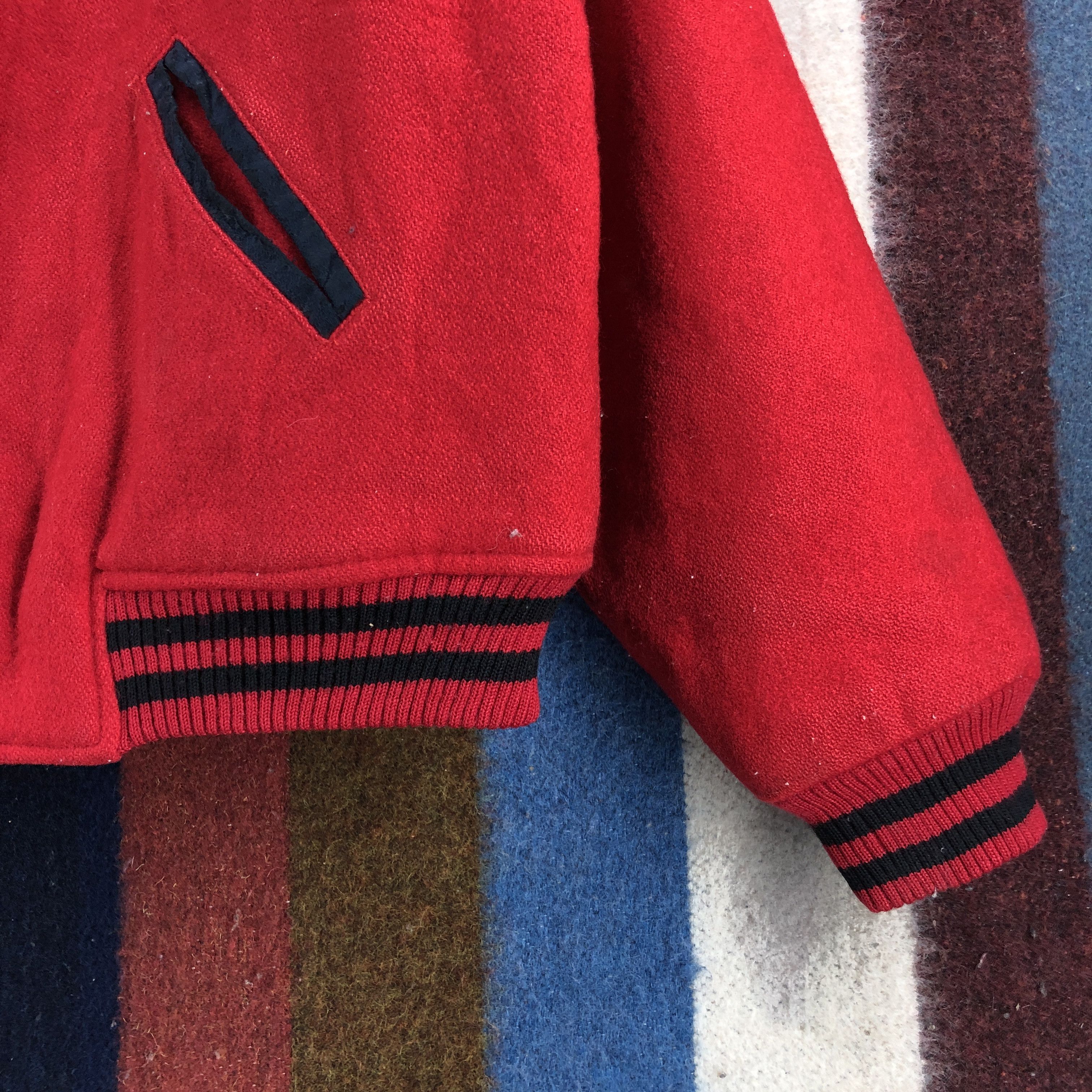 Vintage Vintage BRIDGESTONE MOTORSPORT Wool Varsity Jacket #0131/G Size US M / EU 48-50 / 2 - 3 Thumbnail