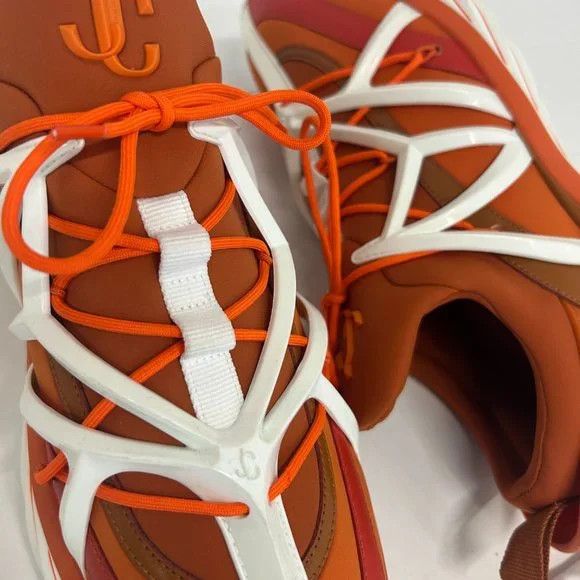 Jimmy Choo Jimmy Choo V Amber Orange Mix Low-Top Sneakers - EU43/US10 Size US 10 / EU 43 - 6 Thumbnail