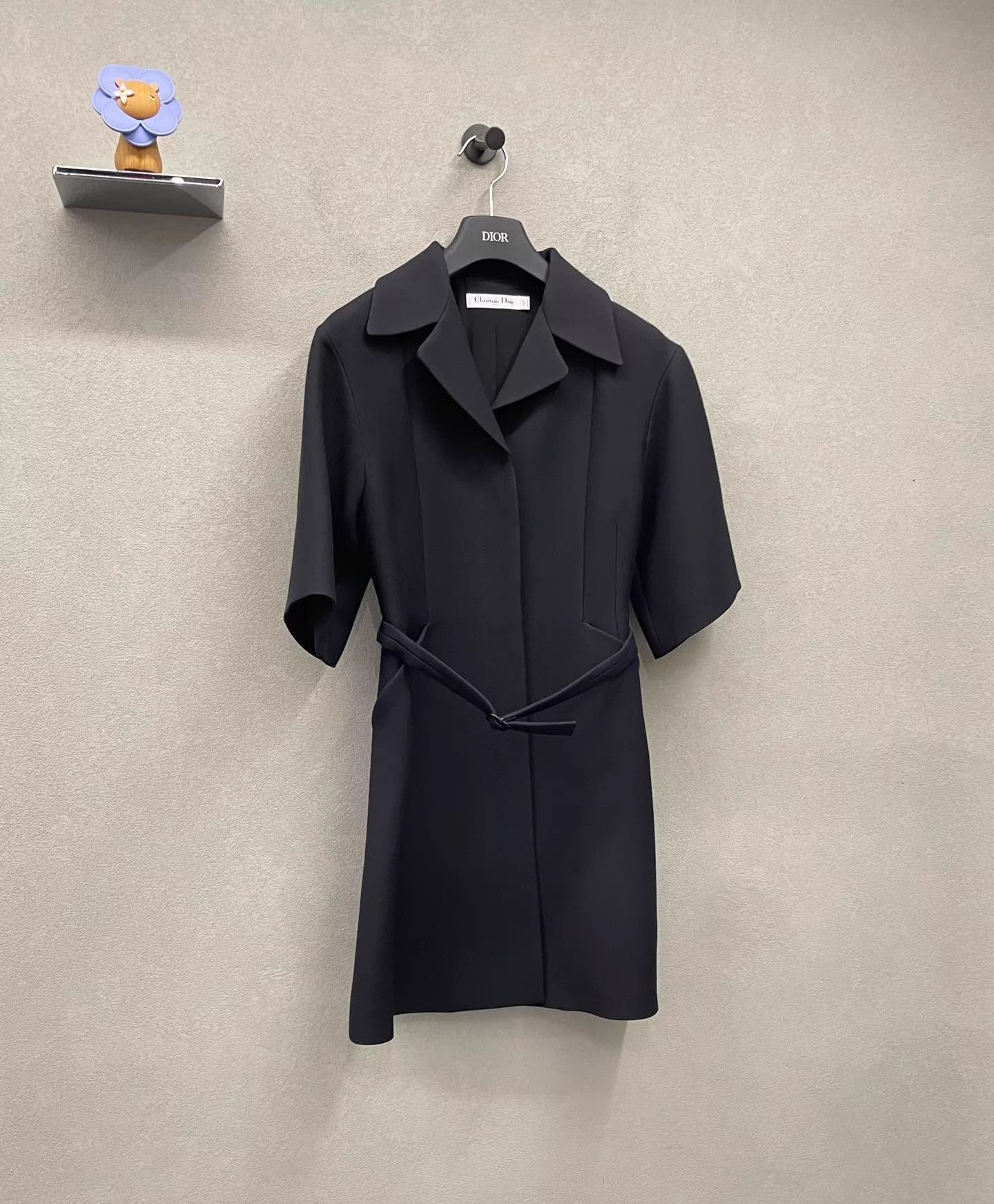 Dior Dior Black Oversized Lapel Belted Blazer Dress Size XS / US 0-2 / IT 36-38 - 3 Thumbnail